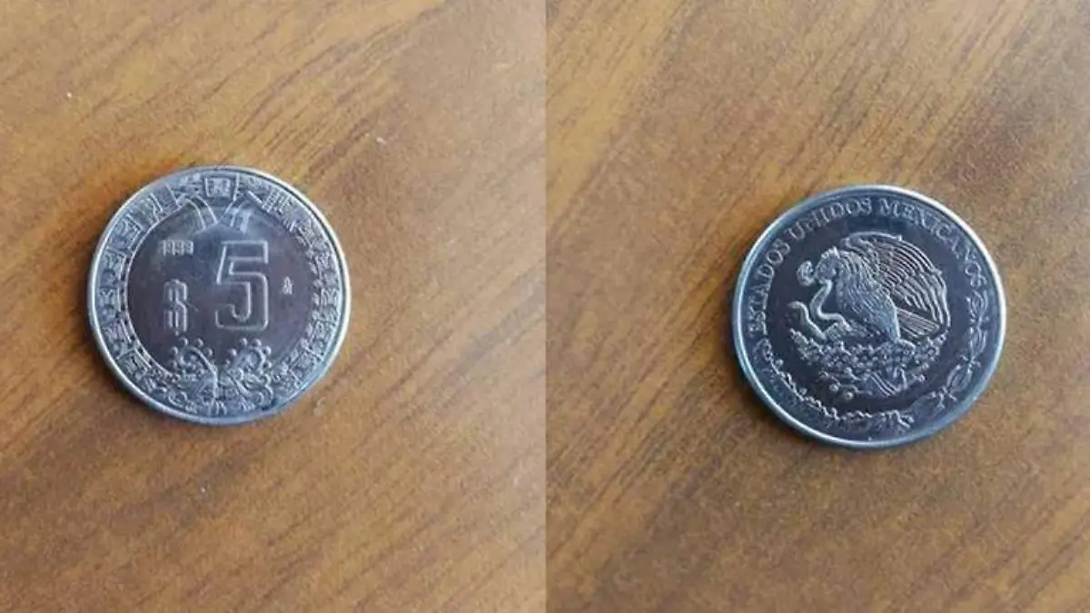 De acuerdo con el sitio del Banco de México (Banxico), la moneda de cinco centavos tiene un diámetro de 15.5 milímetros y un peso de 1.58 gramos